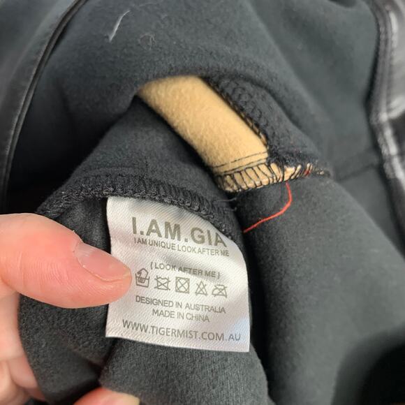 I.AM.GIA Faux Leather Moto Pants Orange Black Size M - Picture 15 of 16